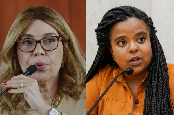 Cris Monteiro durante a sessão que terminou em acusações de racismo na Câmara de SP