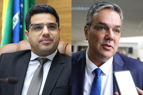Jeferson Andrade e Sérgio Reis durante evento político em Lagarto