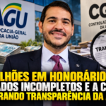 AGU: R$ 12,7 bilhões em honorários. Se está tudo certo, por que tanta resistência à transparência?